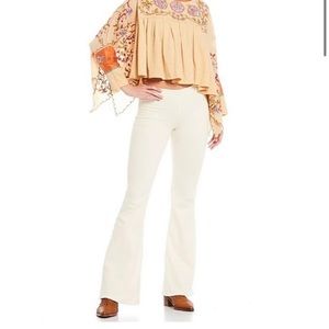 Free People off-white flare jeans